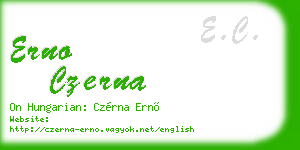 erno czerna business card
